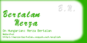 bertalan merza business card